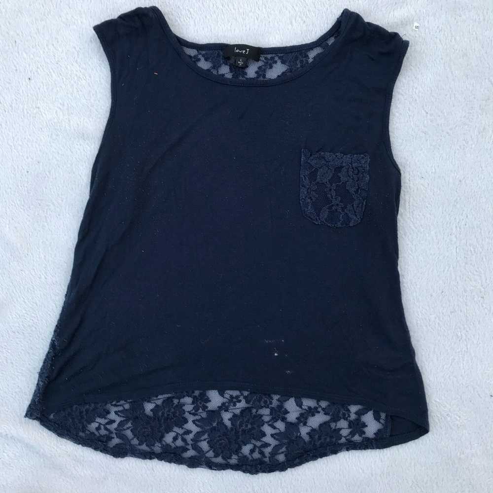 Love J Navy Blue Tank Top